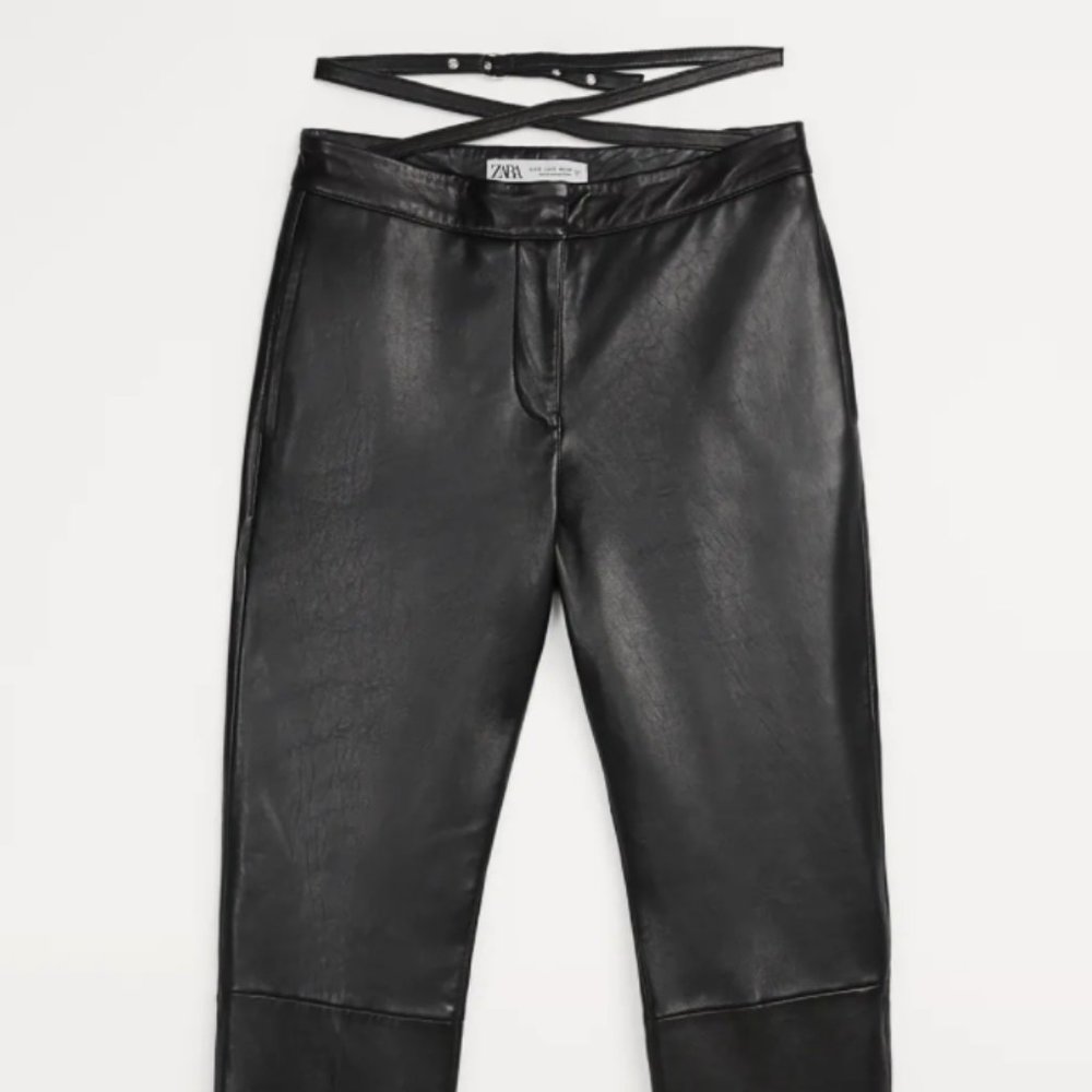 NWT - 100% LEATHER PANT UNIT.02, WRAP BELT - S